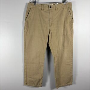 Filson Men's 40x28 Beige Chino Canvas Slash Pocket Straight Leg Work Denim Jeans